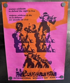 Vintage & Original 1970s International Women's Day 16.75"x21.75" Feminist Art Poster - Women's