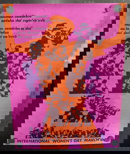 Vintage & Original 1970s International Women's Day 16.75"x21.75" Feminist Art Poster - Women's: Vintage & Original 1970s International Women's Day 16.75"x21.75" Feminist Art Poster - Women's Rights Movement