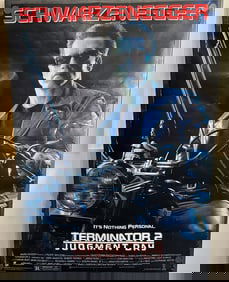 1991 Terminator 2 Judgement Day #910007 Original 27x41 Double Sided Theatrical Movie Poster -