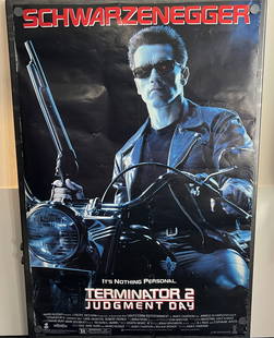 1991 Terminator 2 Judgement Day #910007 Original 27x41 Double Sided Theatrical Movie Poster -: 1991 Terminator 2 Judgement Day #910007 Original 27x41 Double Sided Theatrical Movie Poster - Tri-Star Pictures - Arnold Schwarzenegger
