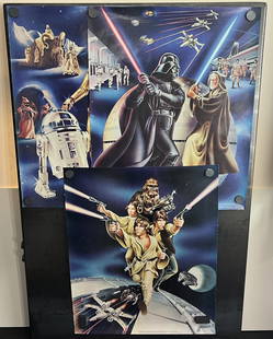 1978 Proctor And Gamble Star Wars Complete 18.5x23 Triple Movie Poster Set: 1978 Proctor And Gamble Star Wars Complete 18.5x23 Triple Movie Poster Set