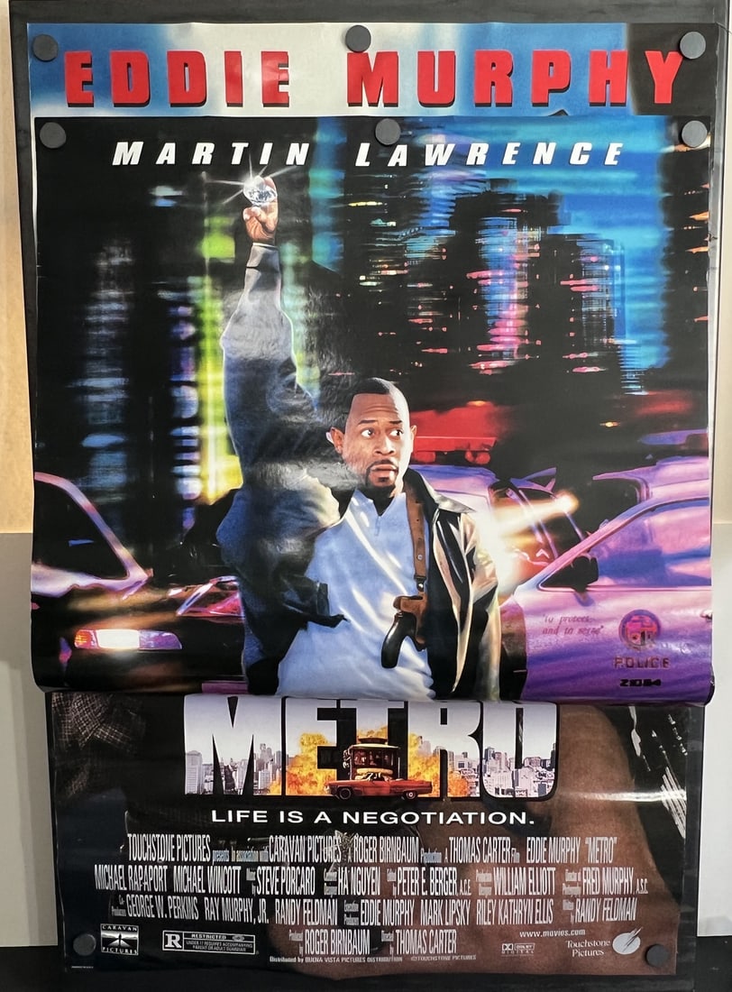 1997 Metro & 1999 Blue Streak Original Double Sided 27x40 Theatrical Movie Posters - Martin: 1997 Metro & 1999 Blue Streak Original Double Sided 27x40 Theatrical Movie Posters - Martin Lawrence, Eddie Murphy
