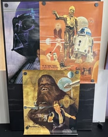 1977 Burger Chef Star Wars Original 18x24 Promo Posters Lot of (3)