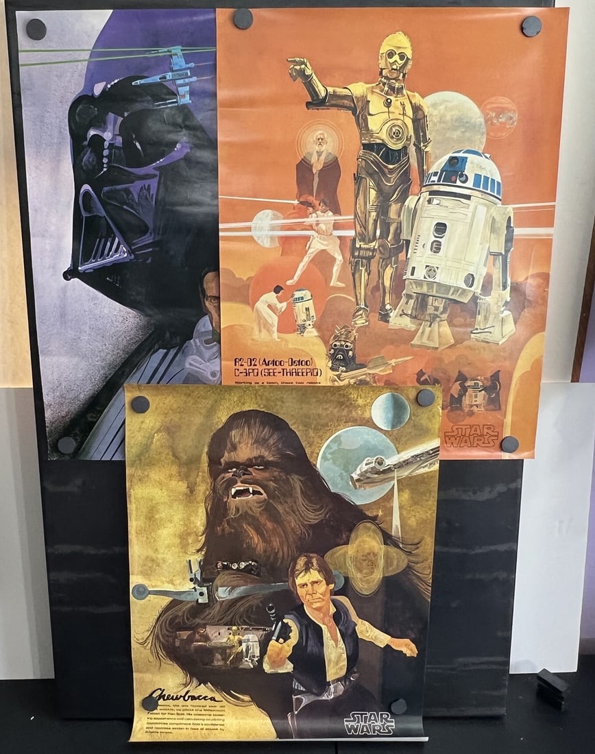 1977 Burger Chef Star Wars Original 18x24 Promo Posters Lot of (3) (1 of 9)