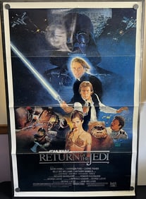 1983 Star Wars Return of The Jedi Original 27x41 One Sheet Style B Folded Theatrical Movie Poster -