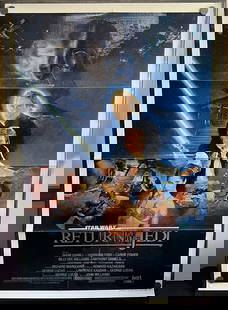 1983 Star Wars Return of The Jedi Original 27x41 One Sheet Style B Folded Theatrical Movie Poster -: 1983 Star Wars Return of The Jedi Original 27x41 One Sheet Style B Folded Theatrical Movie Poster - 20th Century Fox