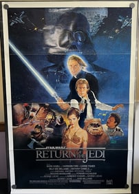 1983 Star Wars Return of The Jedi Original 27x41 One Sheet Style B Folded Theatrical Movie Poster -