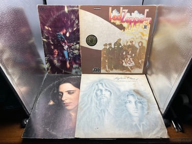 4- Records- Led Zeppelin II,?? Bayou County?? Clearwater Revival,?? Asylum Choir II?? Leon