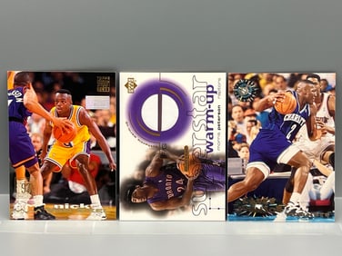 1993-94 TSC Nick Van Exel 1st Day Issue SP RC #281, 2001 Upper Deck Morris Peterson Game Used Warmup