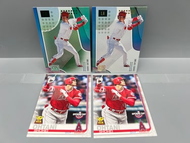 Lot of (4) Shohei Ohtani 2nd Year Baseball Cards - Varying Conditions