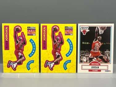 Lot of (3) Michael Jordan Basketball Cards - Varying Conditions