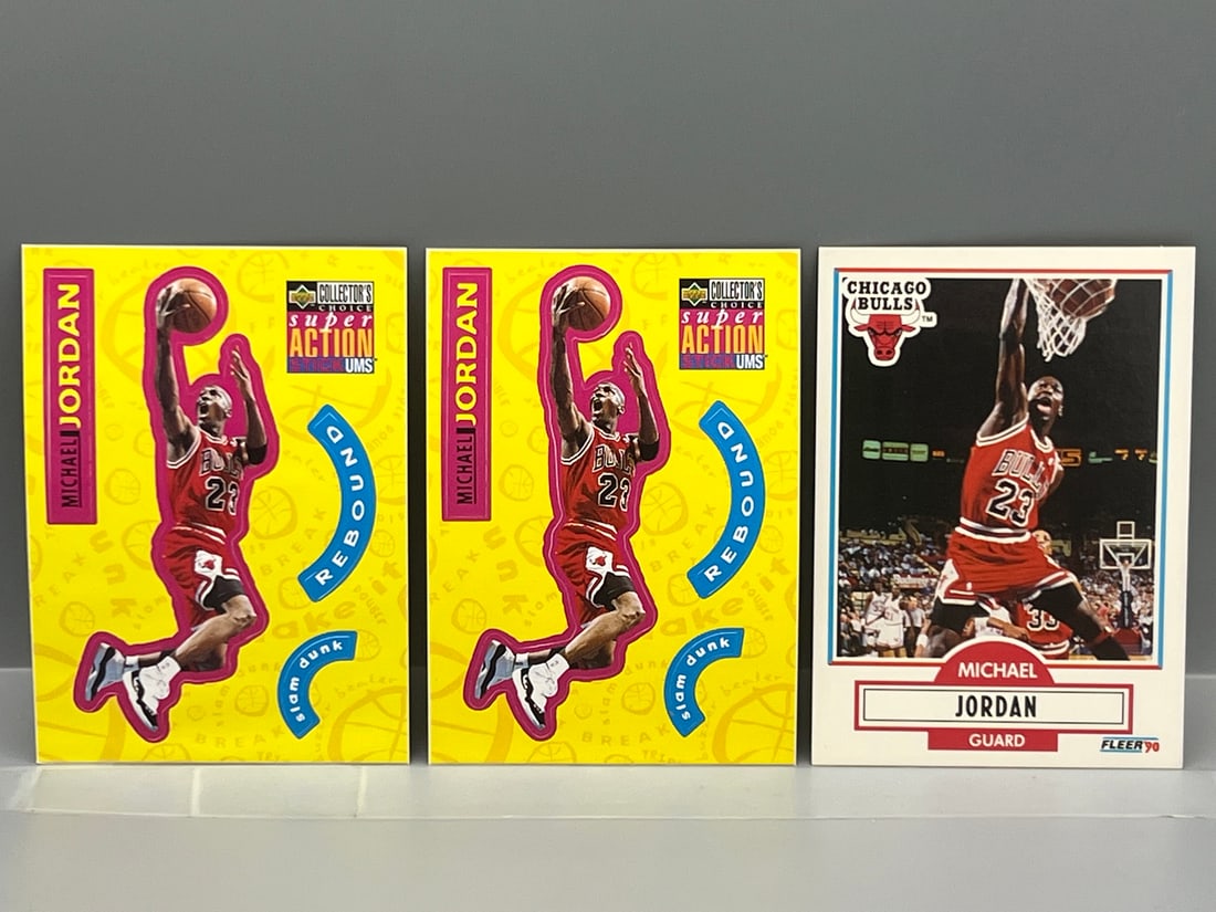 Lot of (3) Michael Jordan Basketball Cards - Varying Conditions: Lot of (3) Michael Jordan Basketball Cards - Varying Conditions