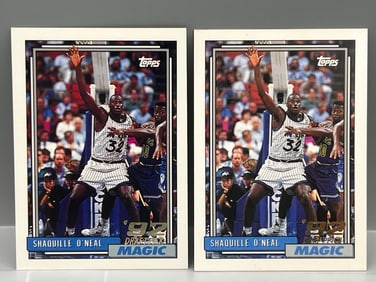Lot of (2) 1992 Topps Shaquille O'Neal RCs #362
