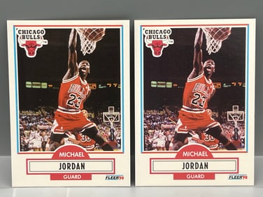 Lot of (2) 1990 Fleer Michael Jordan #26