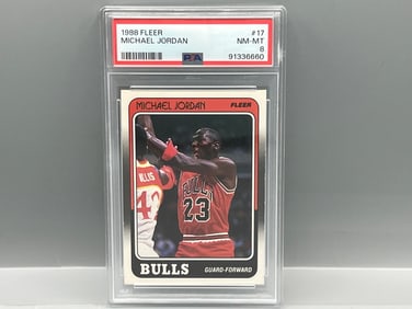 1988 Fleer Michael Jordan #17 PSA NM-MT 8