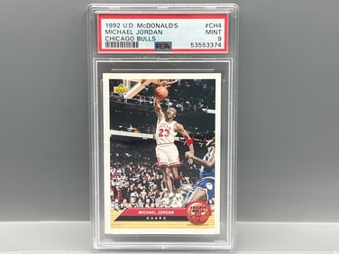 1992 Upper Deck McDonald's Michael Jordan Chicago Bulls #CH4 PSA Mint 9 - Regional Issue