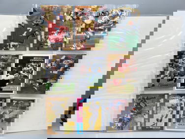 Lot of (9) Assorted Football Star Player Cards