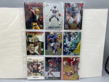 Lot of (9) Assorted Football Star Player Cards W/ RCs