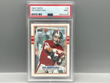 1989 Topps Joe Montana #12 PSA Mint 9