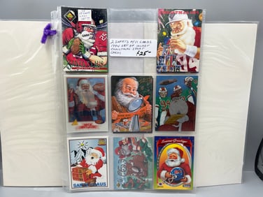 Lot of (11) Assorted 1990s Christmas Sports Insert Cards