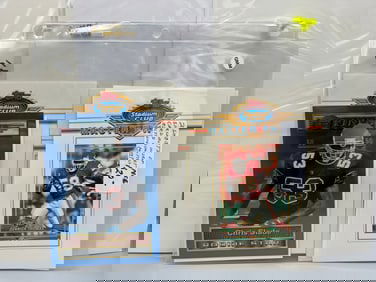 Lot of (8) 1990s Topps Finest & Stadium Club Football Oversized Cards