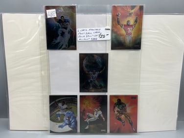 1994 Playoff Julie Bell Fantasy Art Football Complete 6 Card Set