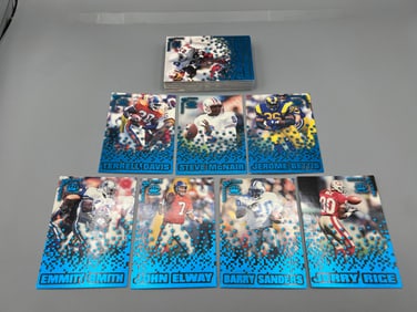 1995 Pacific Collection Rookies & Stars Blue Insert Complete Set W/ Terrell Davis RC, Steve McNair