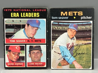 1971 Topps Tom Seaver #160 & NL ERA Leaders Seaver/Simpson/Walker #68