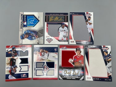 Lot of (7) Assorted Baseball Jersey/Auto Cards - Varying Conditions