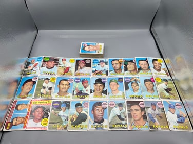 Lot of (60+) 1969 Topps Baseball Cards W/ Many Stars - Varying Conditions