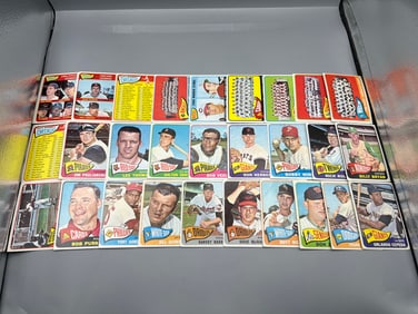Lot of (28) 1965 Topps Baseball Cards W/ Some Stars - Varying Conditions