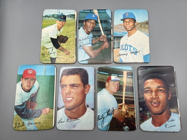 Lot of (7) 1970 Topps Super Baseball Cards - Varying Conditions