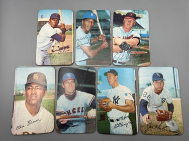 Lot of (7) 1970 Topps Super Baseball Cards - Varying Conditions