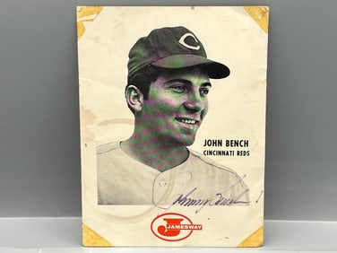 1970 Jamesway Johnny Bench Autographed Card - Extremely scarce Jamesway Department Store promotional
