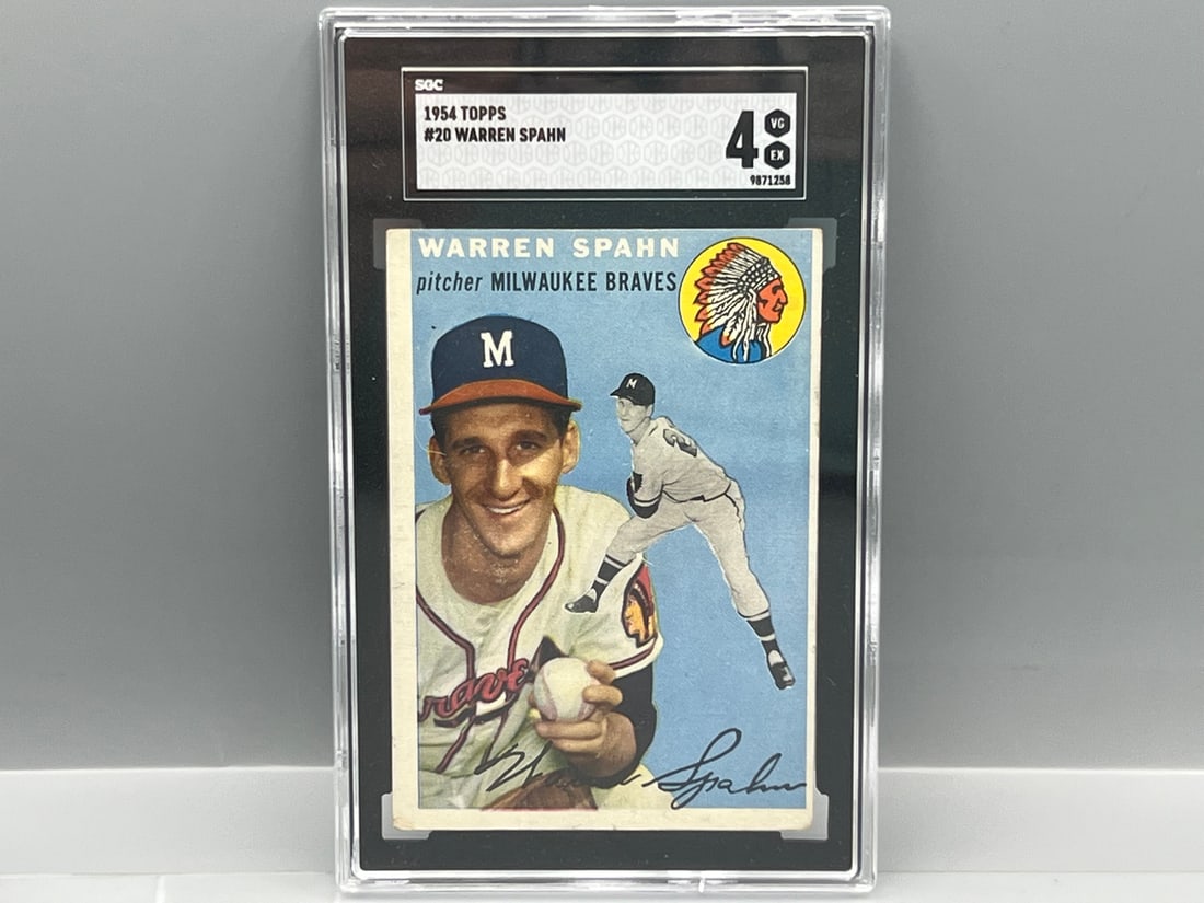 1954 Topps Warren Spahn #20 SGC VG-EX 4 (1 of 2)