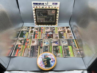 Lot of Miscellaneous Baseball Oversized Live Game Action Cards & Mark McGwire Items: Lot of Miscellaneous Baseball Oversized Live Game Action Cards & Mark McGwire Items