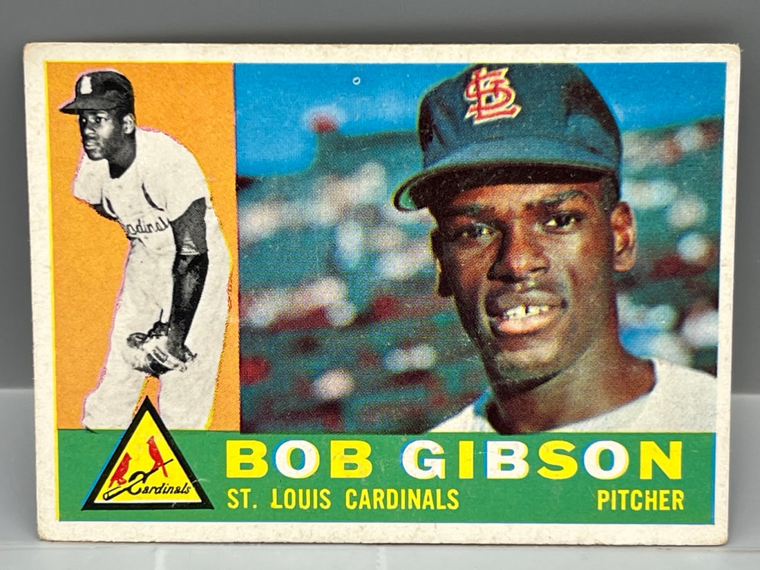 1960 Topps #73 Bob Gibson (HOF) - Cardinals (1 of 2)