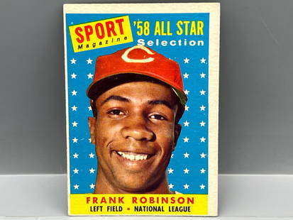 1958 Topps Frank Robinson All Star #484: 1958 Topps Frank Robinson All Star #484