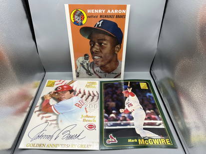 Lot of (3) 2000-2001 Topps Baseball Glossy Oversized Dealer Promos: Lot of (3) 2000-2001 Topps Baseball Glossy Oversized Dealer Promos