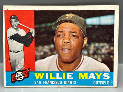 1960 Topps #200 Willie Mays (HOF) - Giants: 1960 Topps #200 Willie Mays (HOF) - Giants