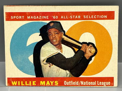 1960 Topps #564 Willie Mays (HOF) - All Star: 1960 Topps #564 Willie Mays (HOF) - All Star