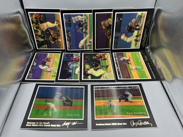 Lot of (10) 1998 Premier Instant Replay Baseball Oversized Cards - All #/5000 - Varying Conditions