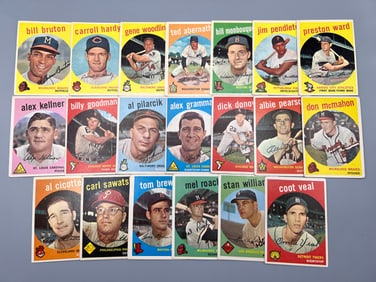 Lot of (20) 1959 Topps Baseball Cards - Varying Conditions