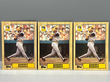 (Lot Of 3) 1987 Topps #320 Barry Bonds Rookies