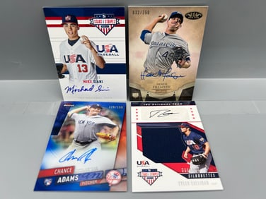 Lot of (4) Assorted Baseball Autograph Cards
