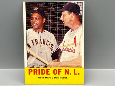 1963 Topps Pride of The NL Willie Mays/Stan Musial #138