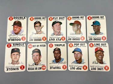 (Lot Of 10) 1968 Topps Game HOFers W/ Yaz, Brooks, Carew, Etc