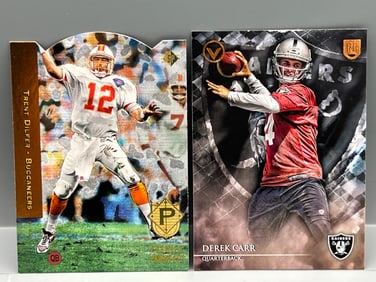 1994 Upper Deck SP Trent Dilfer Die Cut RC #5 & 2-14 Topps Valor Derek Carr RC #12