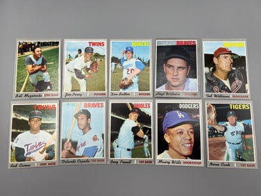 (Lot Of 10) 1970 Topps HOFers and Stars