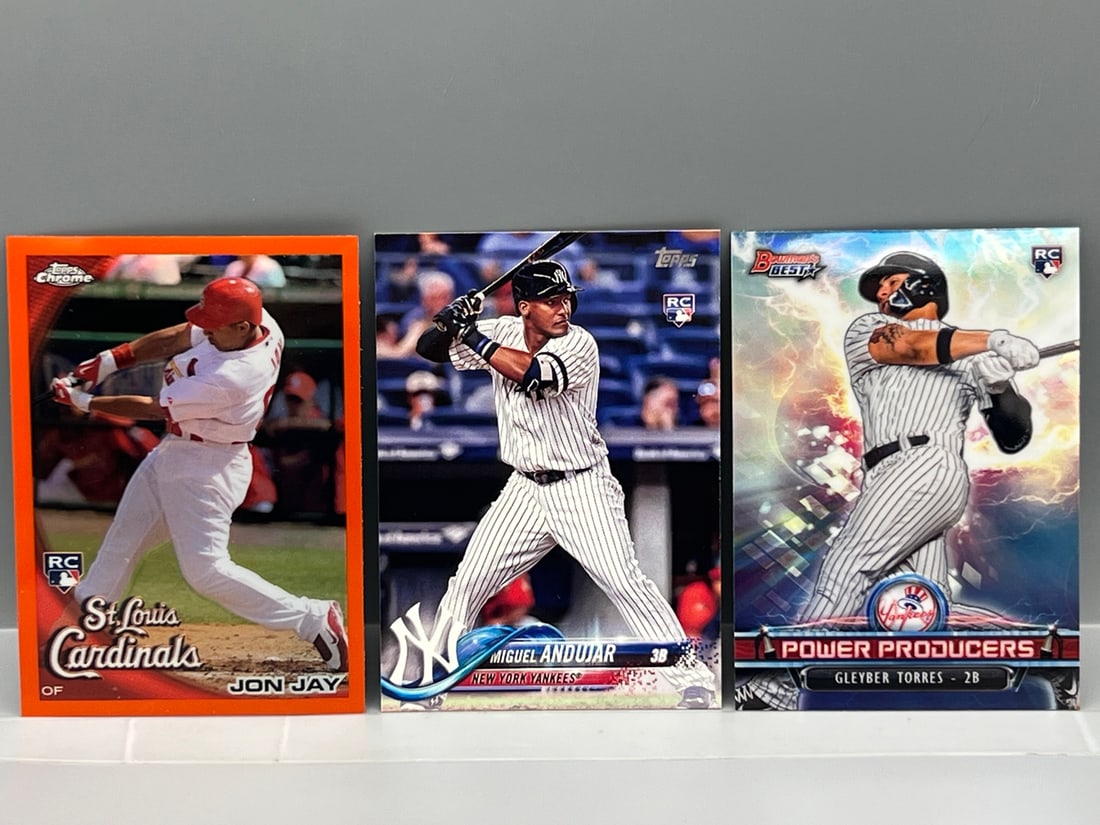 Lot of (3) Assorted Baseball Rookie Cards (1 of 2)
